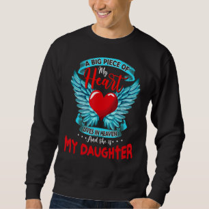 Sweatshirt Un Gros Morceau De Mon Coeur Vit Au Ciel Elle Est 