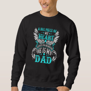 Sweatshirt Un Gros Morceau De Mon Coeur Vit Au Ciel Il Est Mo