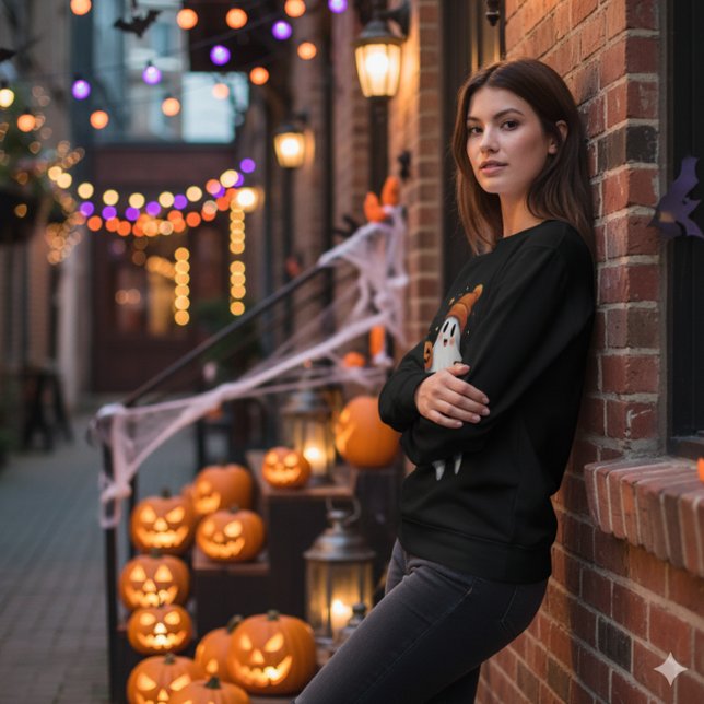 Sweatshirt Un joli fantôme d'Halloween (Créateur téléchargé)