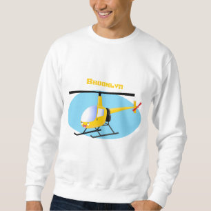 Sweatshirt Un joli hélicoptère de dessin animé jaune