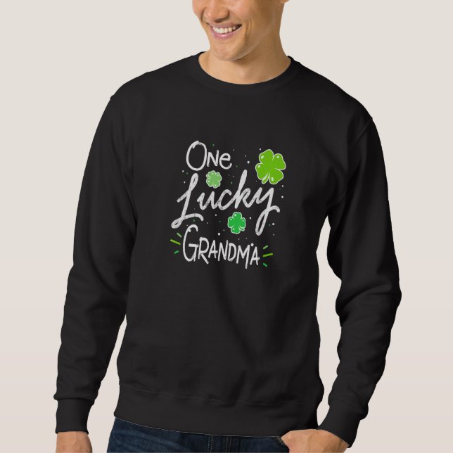Sweatshirt Un jour de la Saint Patrick pour grand-mère chance (Devant)