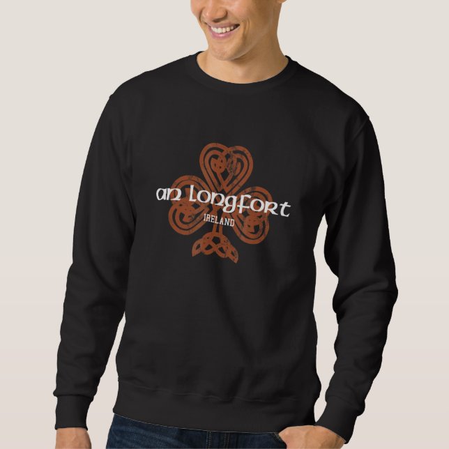 Sweatshirt Un Longfort Longford Irlande Celtic Shamrock Vinta (Devant)