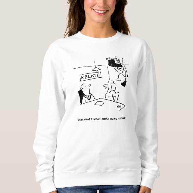 Sweatshirt Un mari maladroit assis au plafond (Devant)