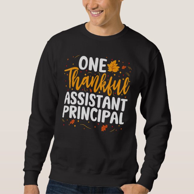 Sweatshirt Un Merci Assistant Principal Automne Thanksgiving (Devant)