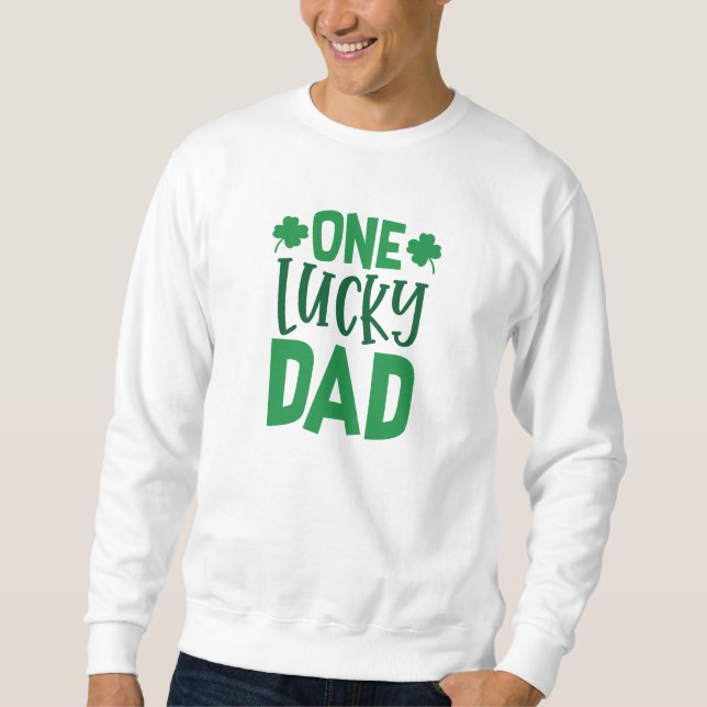 Sweatshirt Un papa chanceux (Devant)