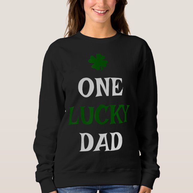 Sweatshirt Un père chanceux St Patrick's Day Shamrock Daddy M (Devant)