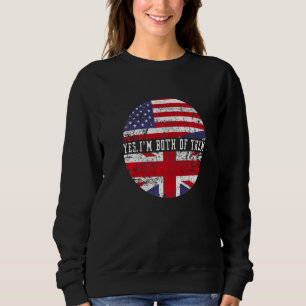 Sweatshirt Un peu américain, un peu britannique, je suis les