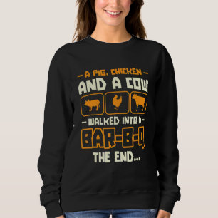 Sweatshirt Un Poulet De Cochon Et Une Vache Se Promenèrent Da