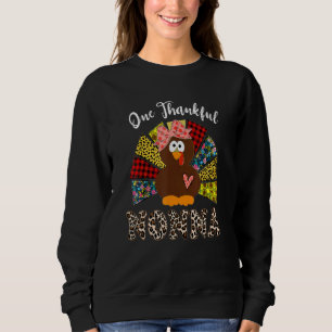 Sweatshirt Un Remerciement Nonna Turquie Leopart Thankgivings