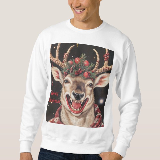 Sweatshirt Un renne de Noël vraiment moche (Devant)