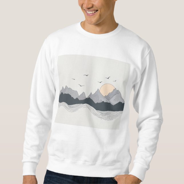 Sweatshirt un t-shirt de montagne (Devant)