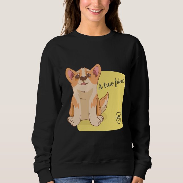 Sweatshirt Un vrai ami Welsh Corgi 284 (Devant)