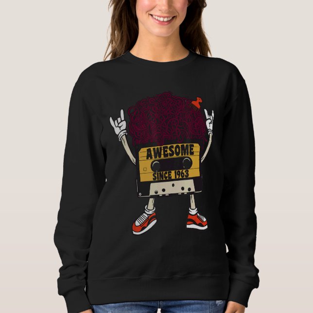 Sweatshirt Unapologetically black awesome since 1963 african  (Devant)