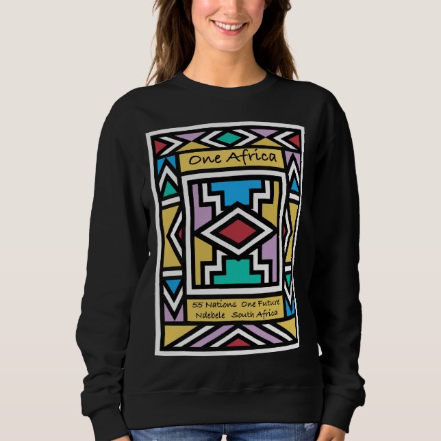 Sweatshirt Une Afrique – Ndebele – Afrique du Sud & Zimbabwe  (Devant)