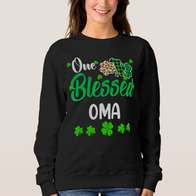Sweatshirt Une chance Oma Clover St Patrick's Day Irish (Devant)