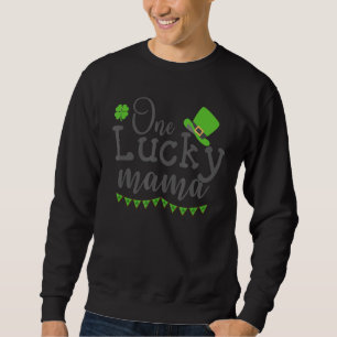 Sweatshirt Une Chanceuse Mama Jour de la Saint Patrick Femmes