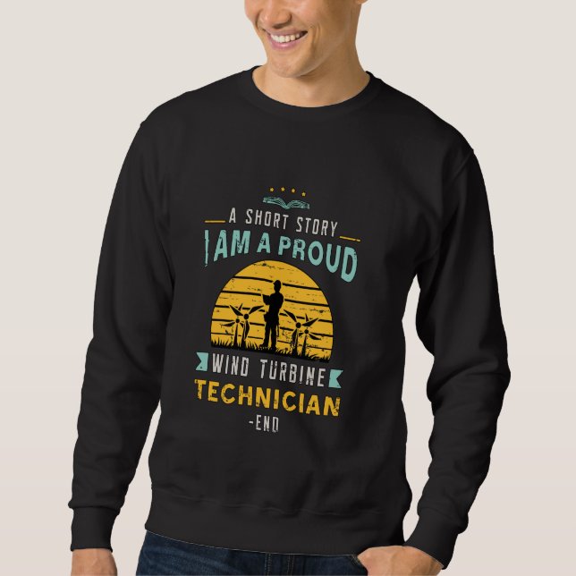 Sweatshirt Une Courte Histoire Je Suis Fier Moulin À Vent Fer (Devant)