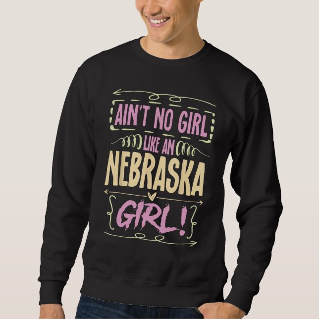 Sweatshirt Une femme du Nebraska n'a pas de fille comme un Ne (Devant)