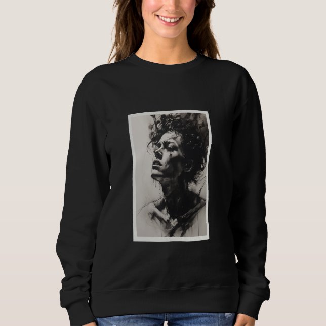 Sweatshirt Une femme peinte (Devant)