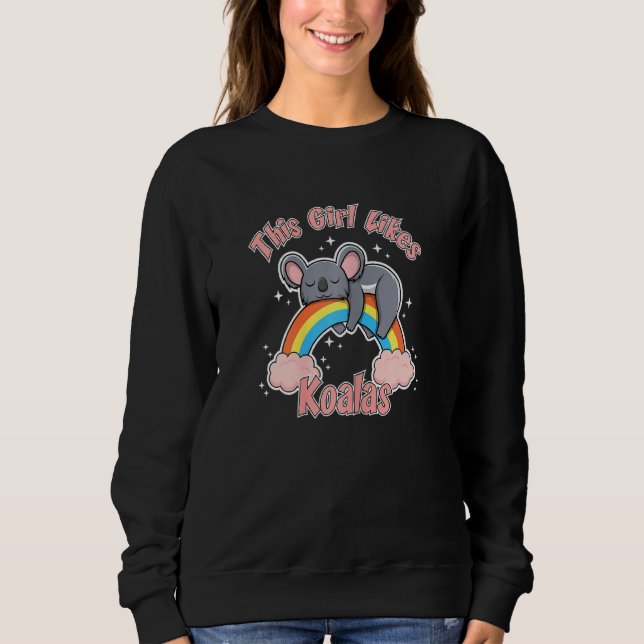 Sweatshirt Une fille aime Koalas mignon Ours Koala Australien (Devant)