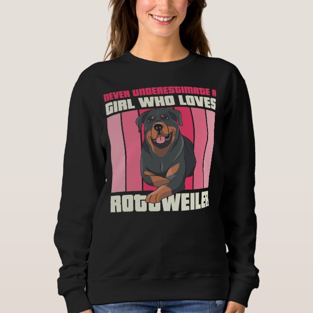 Sweatshirt Une fille qui aime les Rottweilers (Devant)