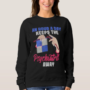 Sweatshirt Une Heure Par Jour Empêche Le Psychiatre Knit Kni