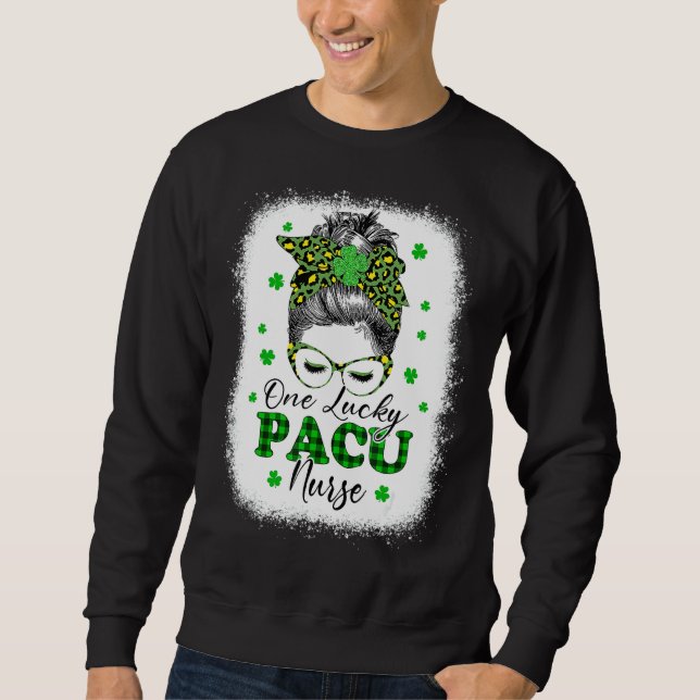 Sweatshirt Une Infirmière Lucky Pacu St Patrick S Day Femmes  (Devant)