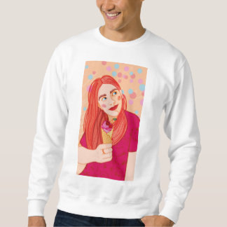Sweatshirt une jeune fille aux cheveux roux.