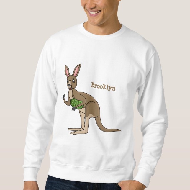 Sweatshirt Une jolie illustration de kangourou australien (Devant)