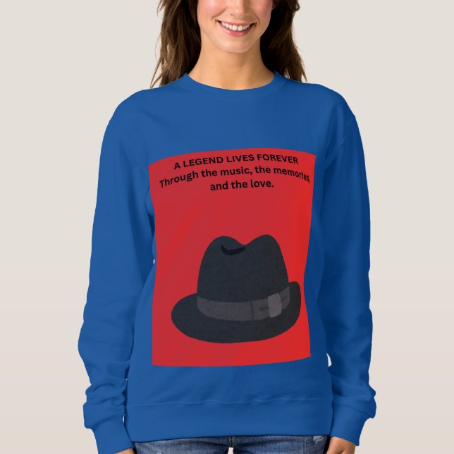 SWEATSHIRT UNE LÉGENDE VIT POUR TOUJOURS (Devant)