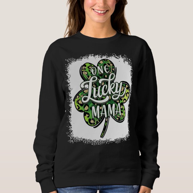 Sweatshirt Une maman Jour de la Saint Patrick Lucky, mère Sha (Devant)