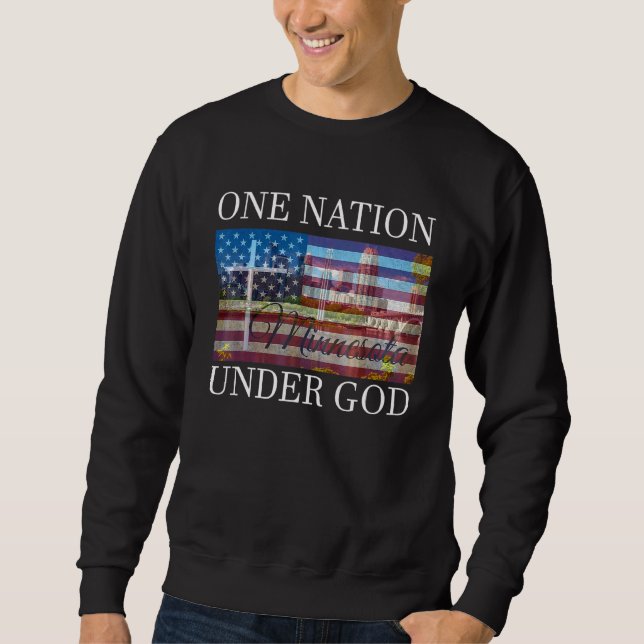 Sweatshirt Une nation sous Dieu Minnesota Minnesota Américain (Devant)