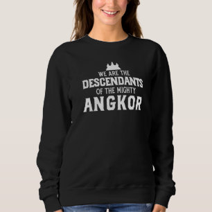 Sweatshirt Une puissante typographie cambodgienne Khmer Angko