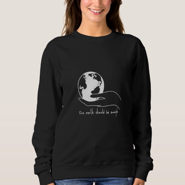 Sweatshirt Une Terre devrait suffire Durabilité Natur    (Devant)