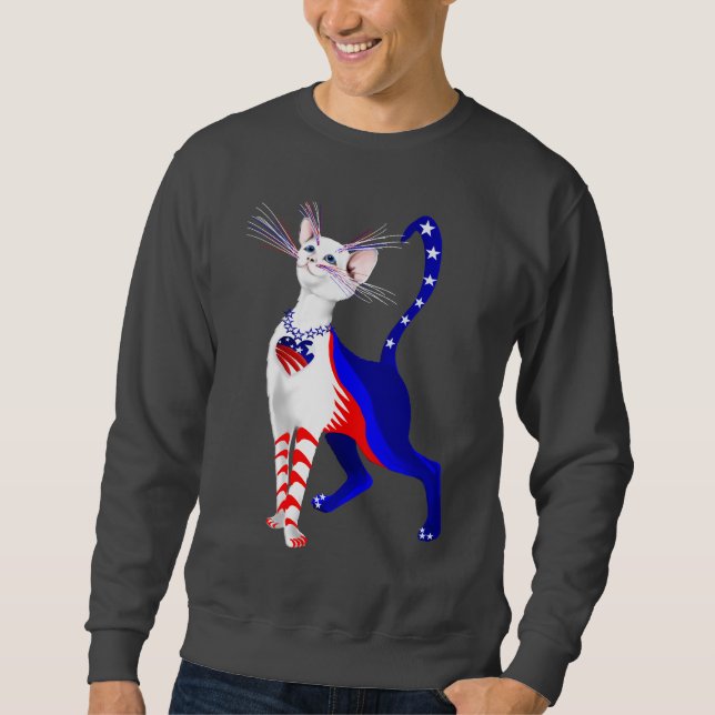 Sweatshirt Une toute la chemise américaine de chat (Devant)