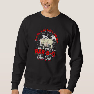 Sweatshirt Une vache Un cochon et un poulet Marchez dans un B