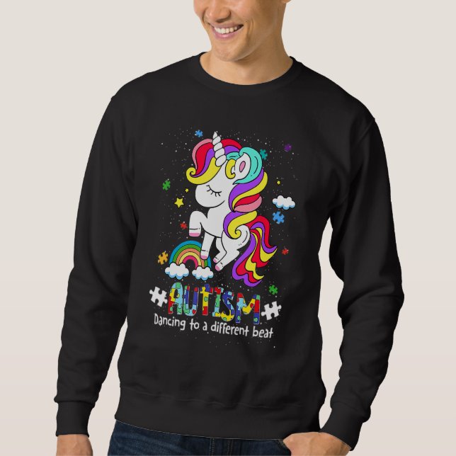 Sweatshirt Unicorn Autism Dancing To be A Different Beat Girl (Devant)