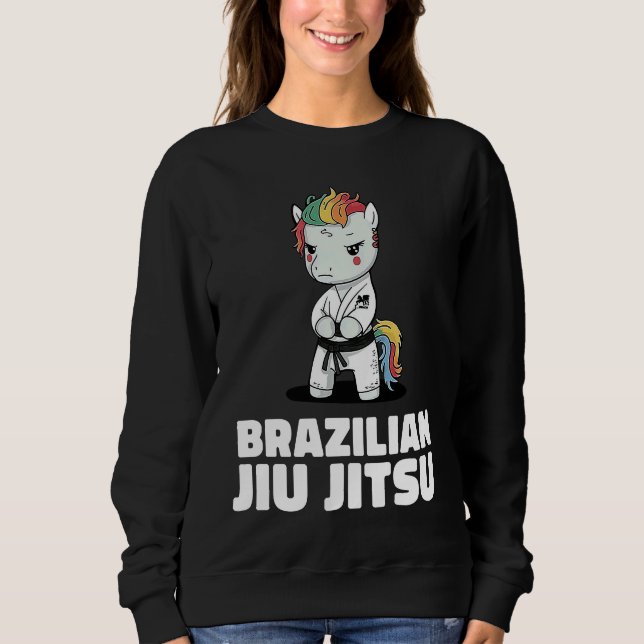 Sweatshirt Unicorn Brazilian Jiu Jitsu and Grappling     (Devant)