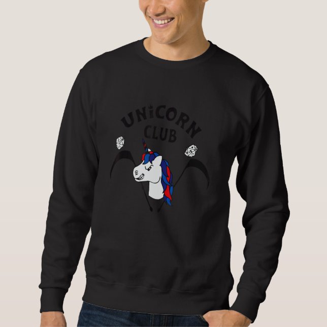 Sweatshirt Unicorn Club Reaper And Scythe Trendy (Devant)