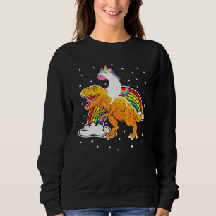 Sweatshirt Unicorn équitation T Rex Dinosaur Garçons Filles E