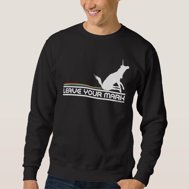 Sweatshirt Unicorn glisser arc-en-ciel (Devant)