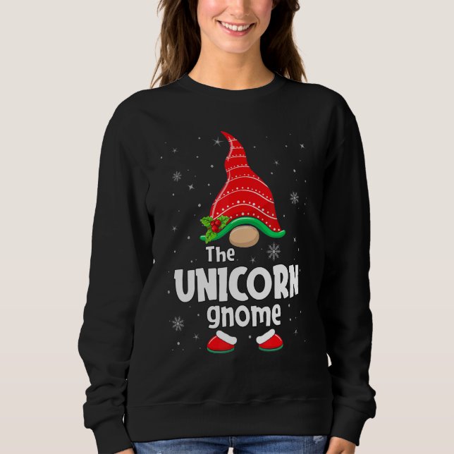 Sweatshirt Unicorn Gnome Matching Family Group Christmas Part (Devant)