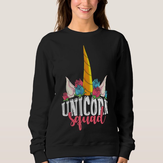 Sweatshirt Unicorn Squad Fairytale Magique Mythique Créature (Devant)