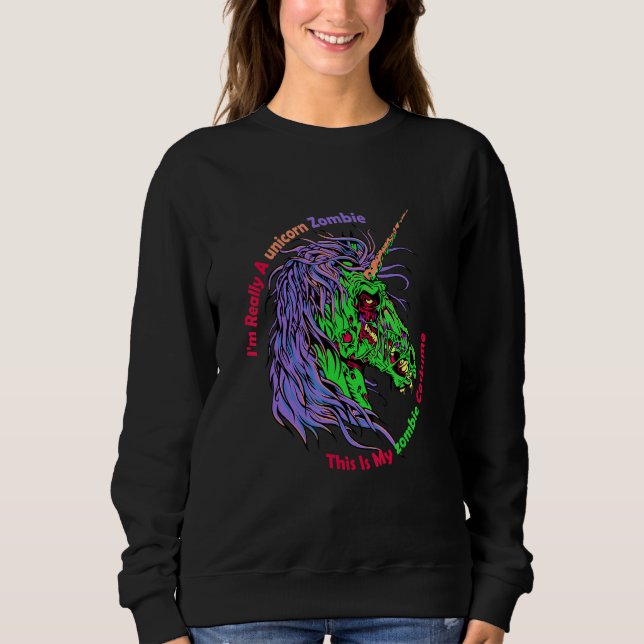 Sweatshirt Unicorn Zombie Zombie (Devant)