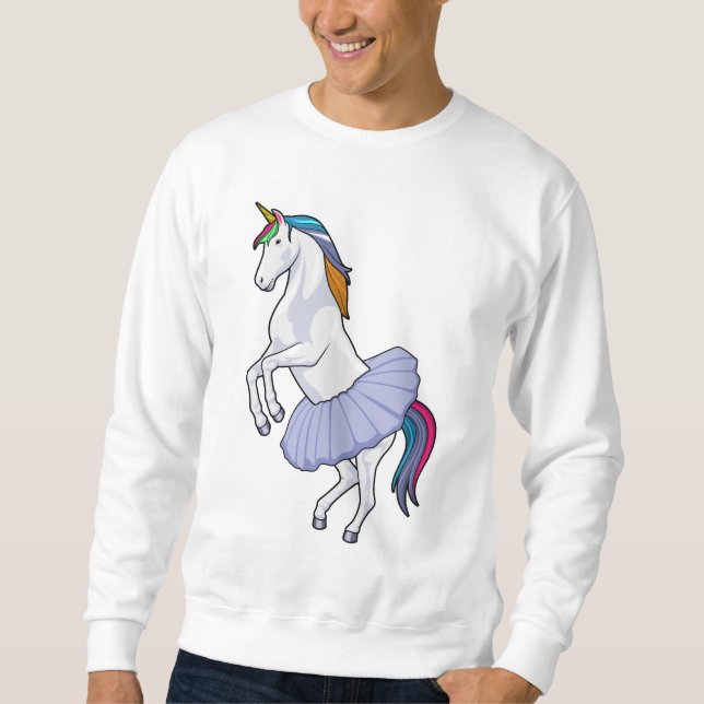 Sweatshirt Unicorne au Ballet avec jupe (Devant)
