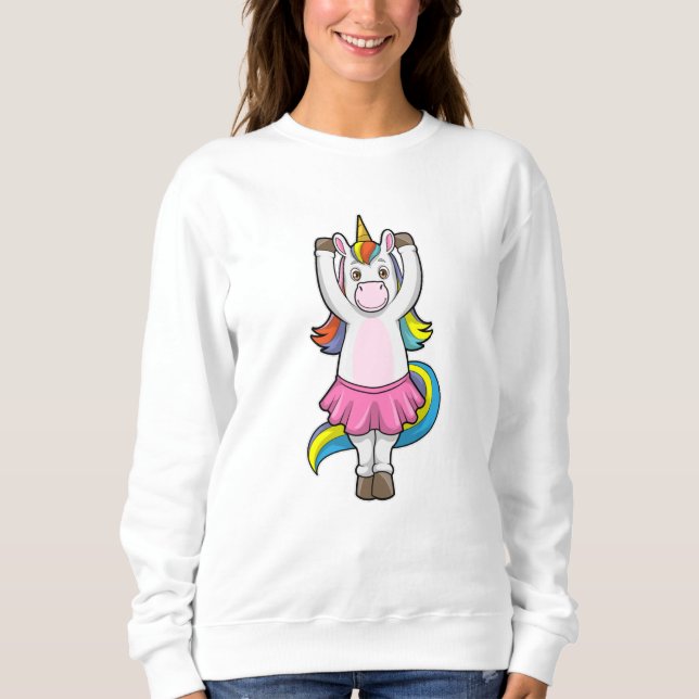 Sweatshirt Unicorne au Ballet Dance avec jupe (Devant)