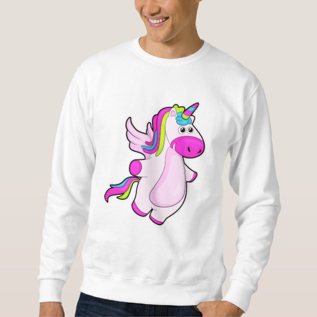 Sweatshirt Unicorne au vol (Devant)