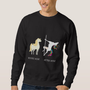 Sweatshirt Unicorne avant vin après vin 58