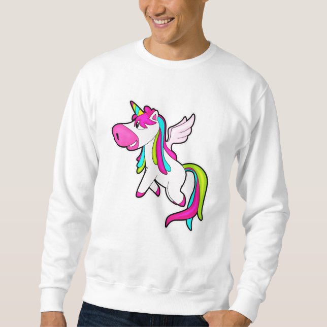 Sweatshirt Unicorne avec ailes (Devant)