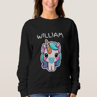 Sweatshirt Unicorne de bébé avec Pacificateur bleu Personnali